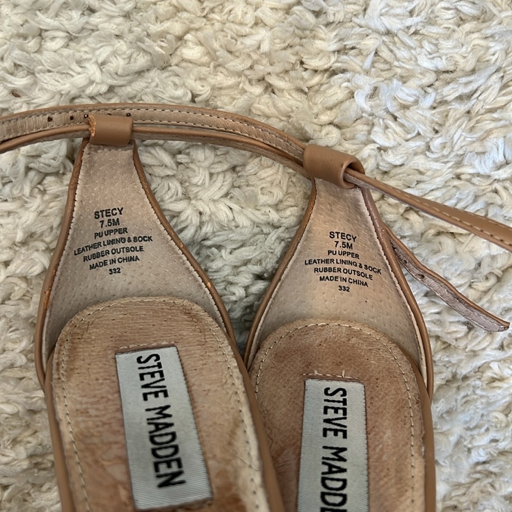 Steve Madden Barely There High Heels Size 7.5 - image 2